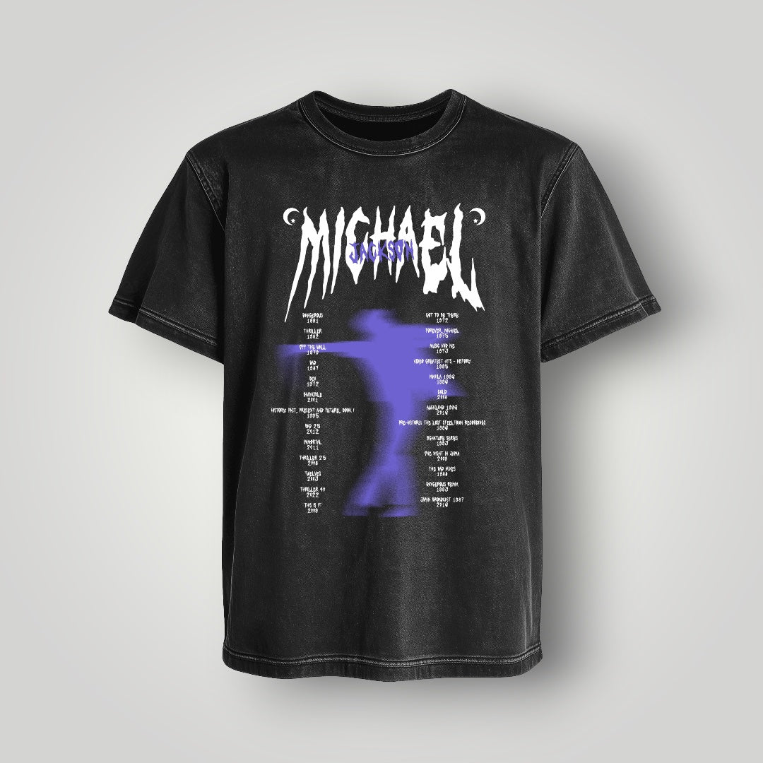 Polera Acid Wash Michael Jackson - Oh My Merch Chile, merch de banda y streetwear musical
