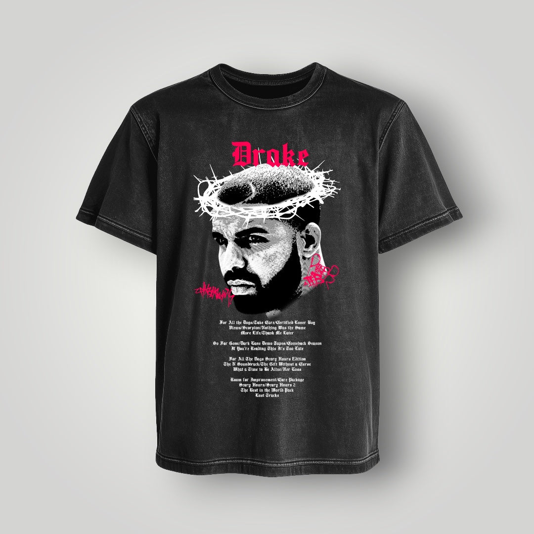 Polera Acid Wash Drake - Oh My Merch Chile, merch de banda y streetwear musical