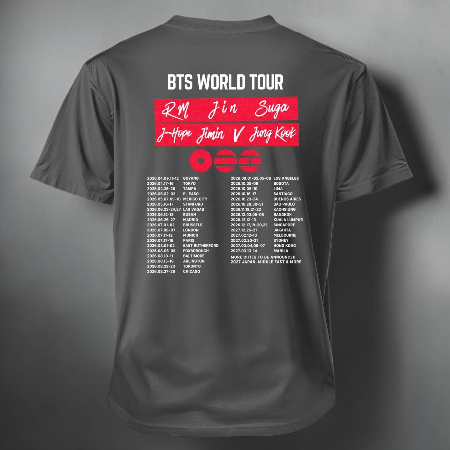 Polera Polo BTS World Tour, detalle de terminaciones - Oh My Merch Chile