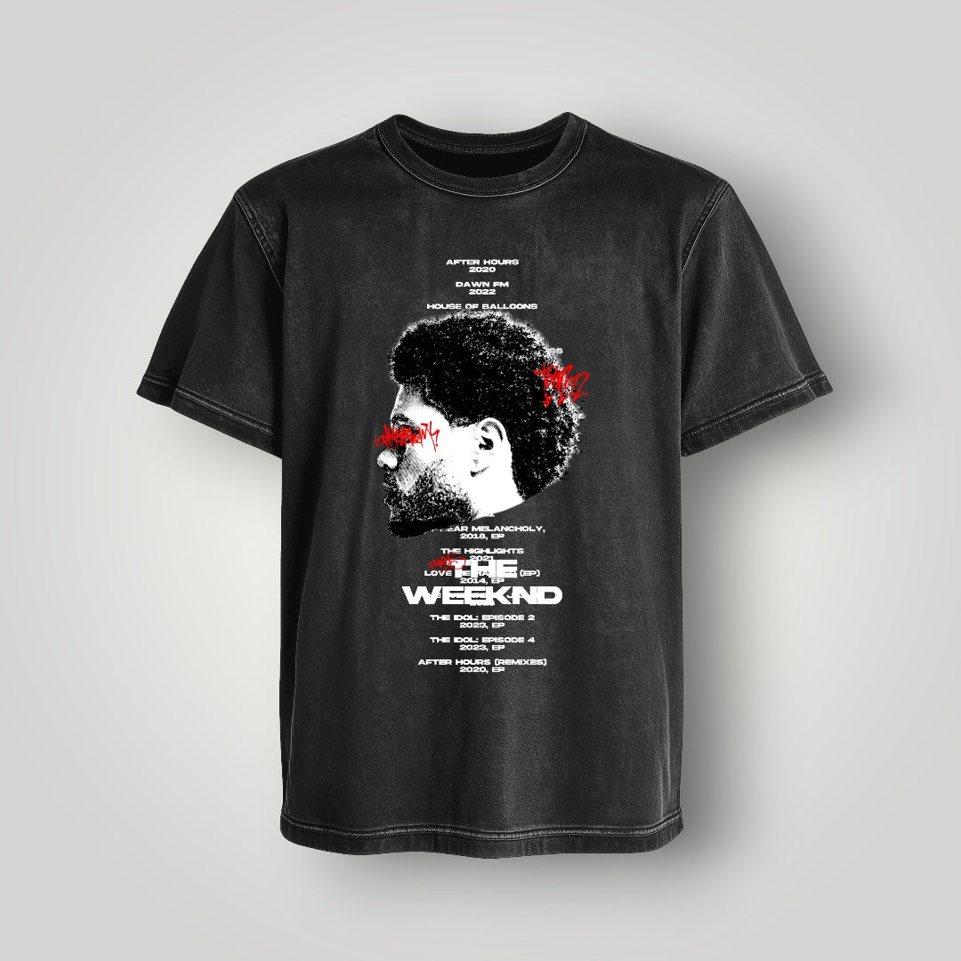 Polera Acid Wash The Weeknd - Oh My Merch Chile, merch de banda y streetwear musical