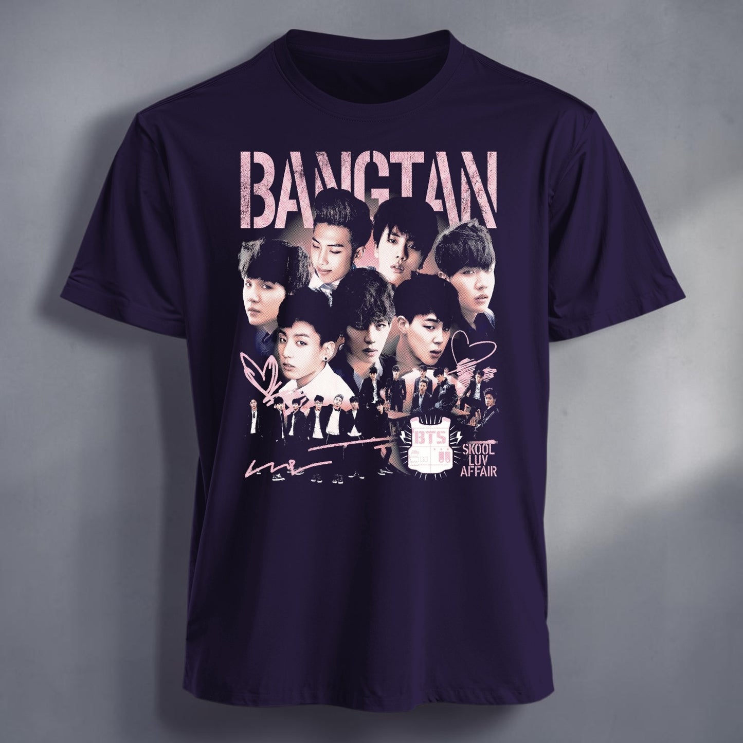 Polera Bangtan (BTS), detalle de terminaciones - Oh My Merch Chile