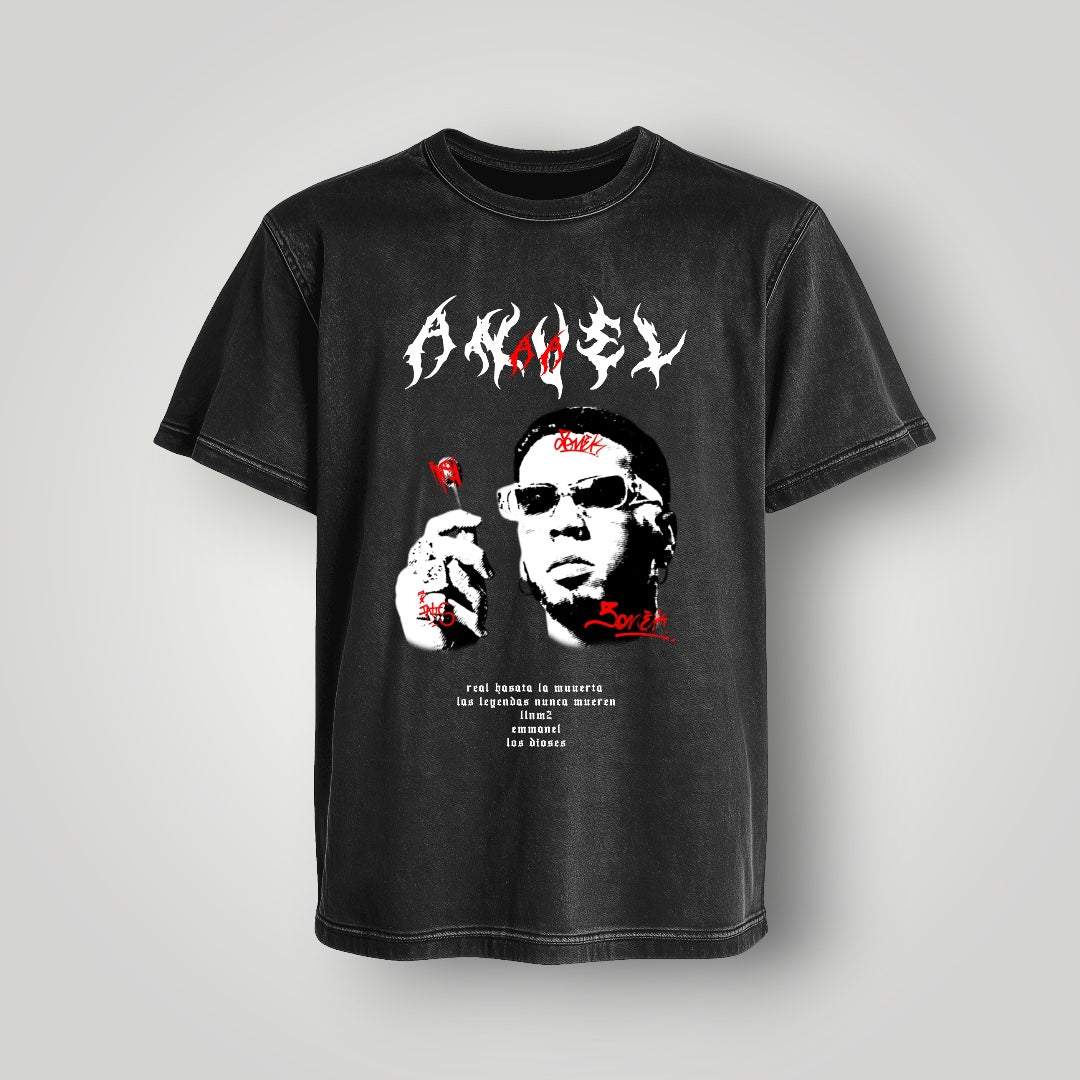 Polera Acid Wash Anuel AA - Oh My Merch Chile, merch de banda y streetwear musical