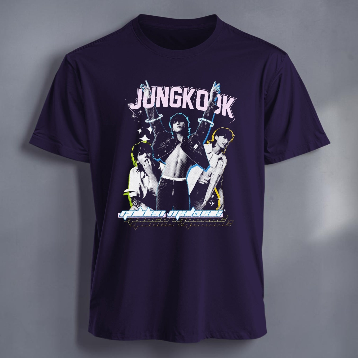 Polera Jungkook, detalle de terminaciones - Oh My Merch Chile