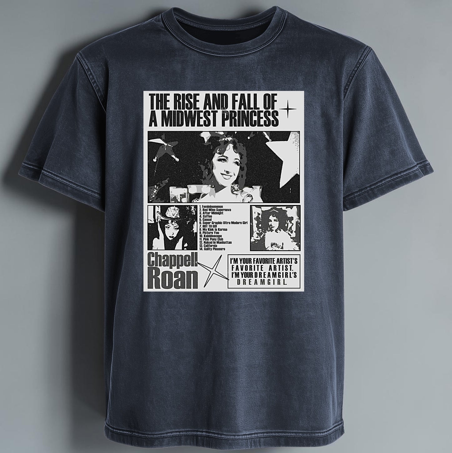 Polera Acid Wash Chappell Roan, vista trasera - Oh My Merch Chile