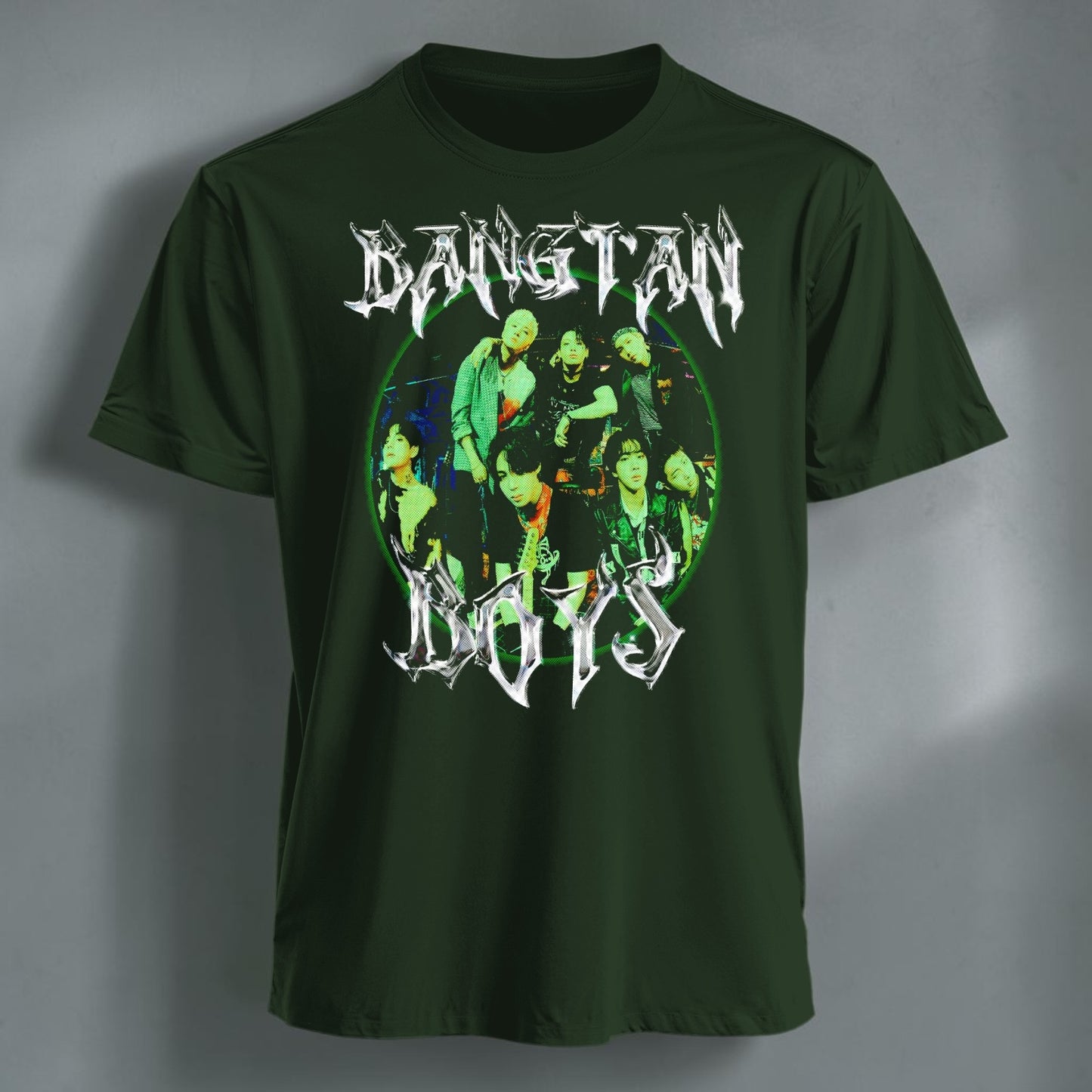 Polera Bangtan Boys BTS, detalle del estampado - Oh My Merch Chile