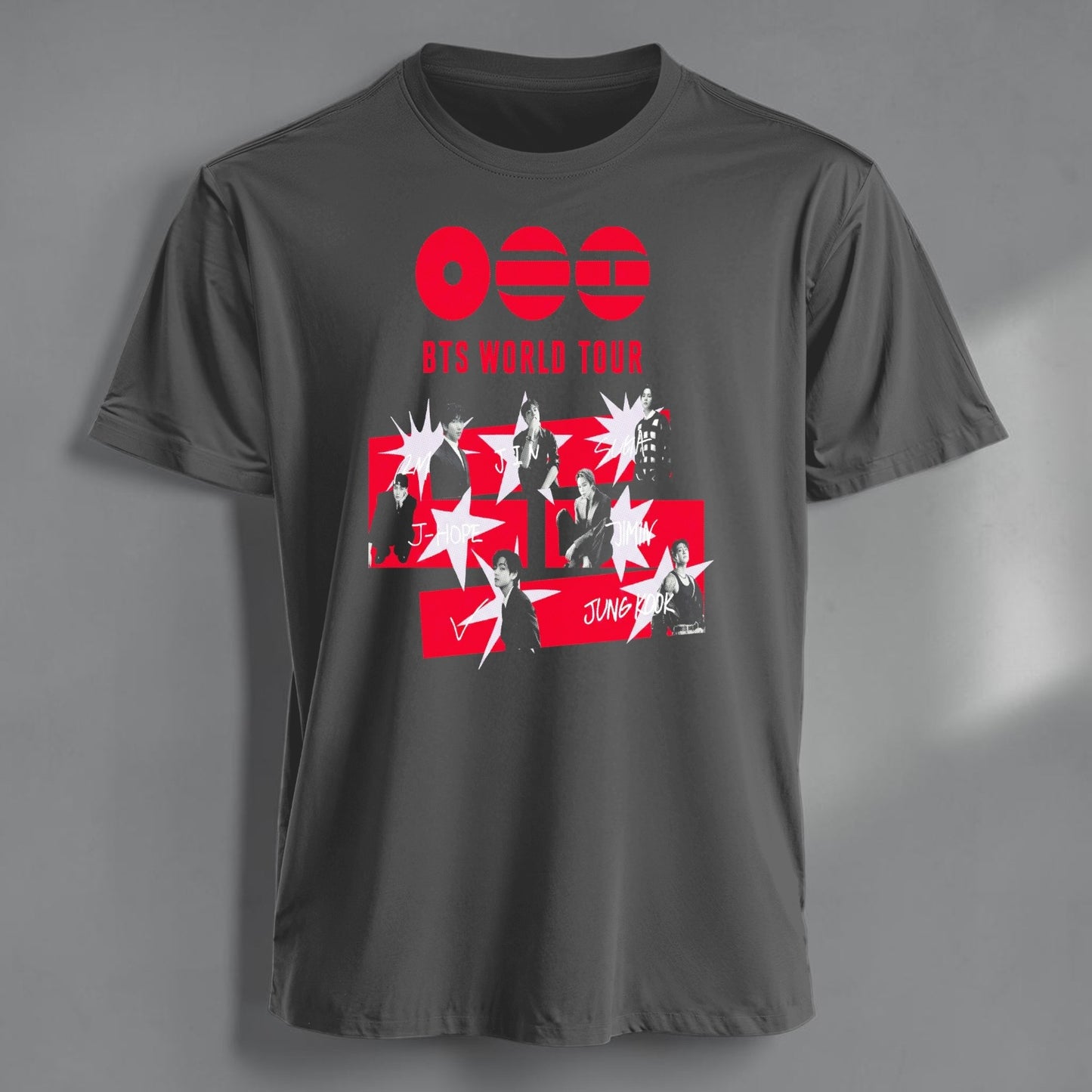 Polera Polo BTS World Tour, vista lateral - Oh My Merch Chile