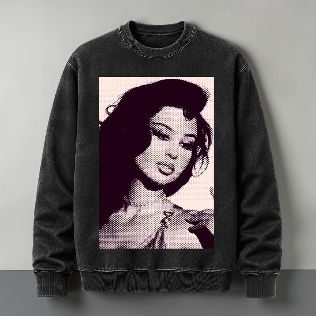 Polerón Polo Acid Wash Alexa Demie