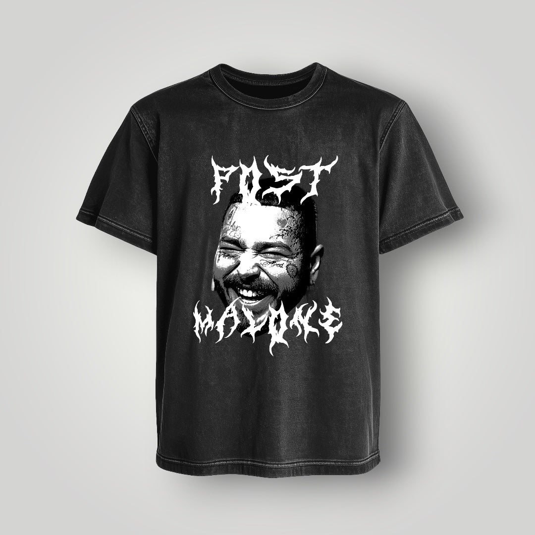 Polera Acid Wash Post Malone - Oh My Merch Chile, merch de banda y streetwear musical