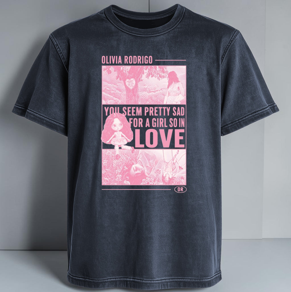 Polera Acid Wash You Seem Pretty Sad For A Girl So In Love Doll - Olivia Rodrigo
