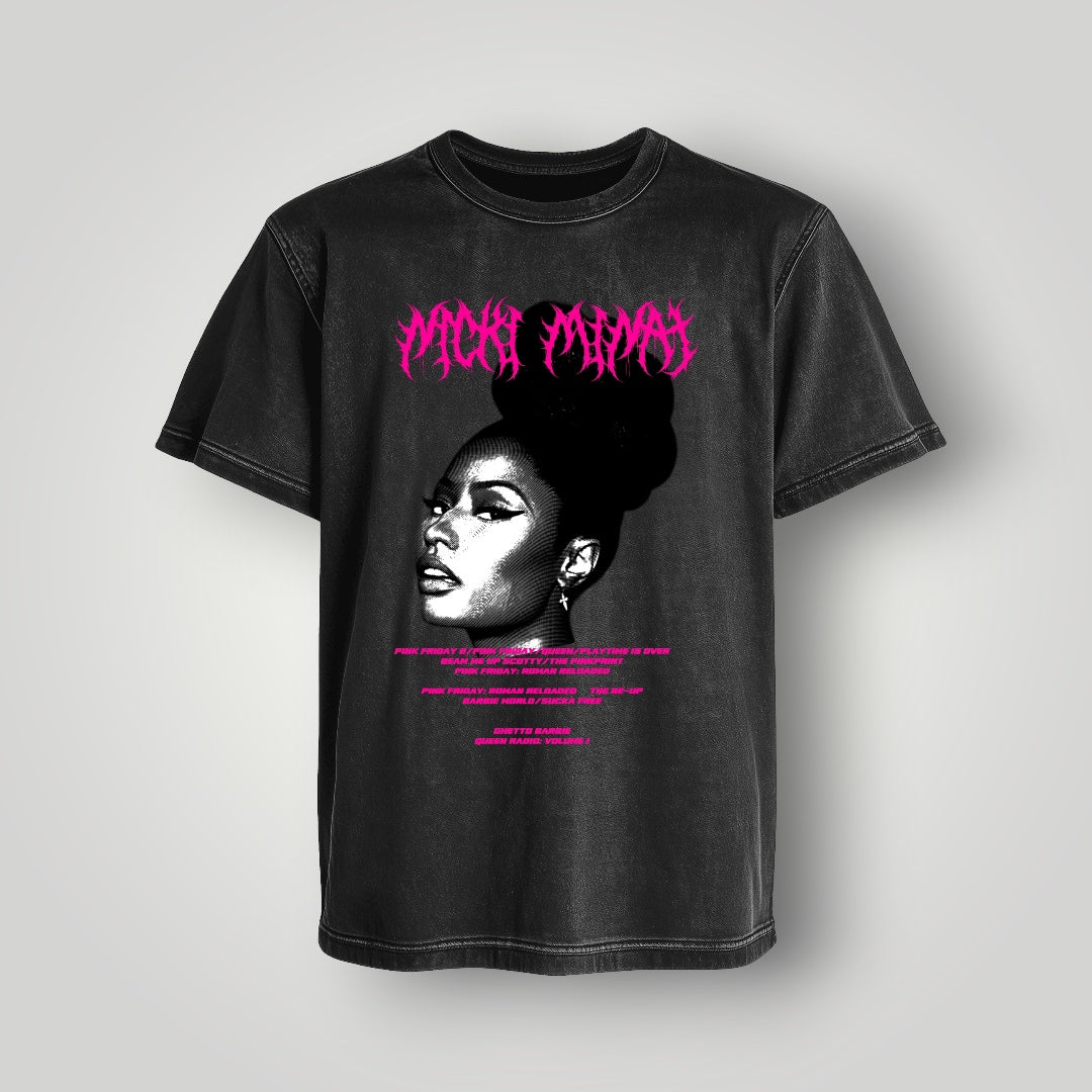 Polera Acid Wash Nicki Minaj - Oh My Merch Chile, merch de banda y streetwear musical