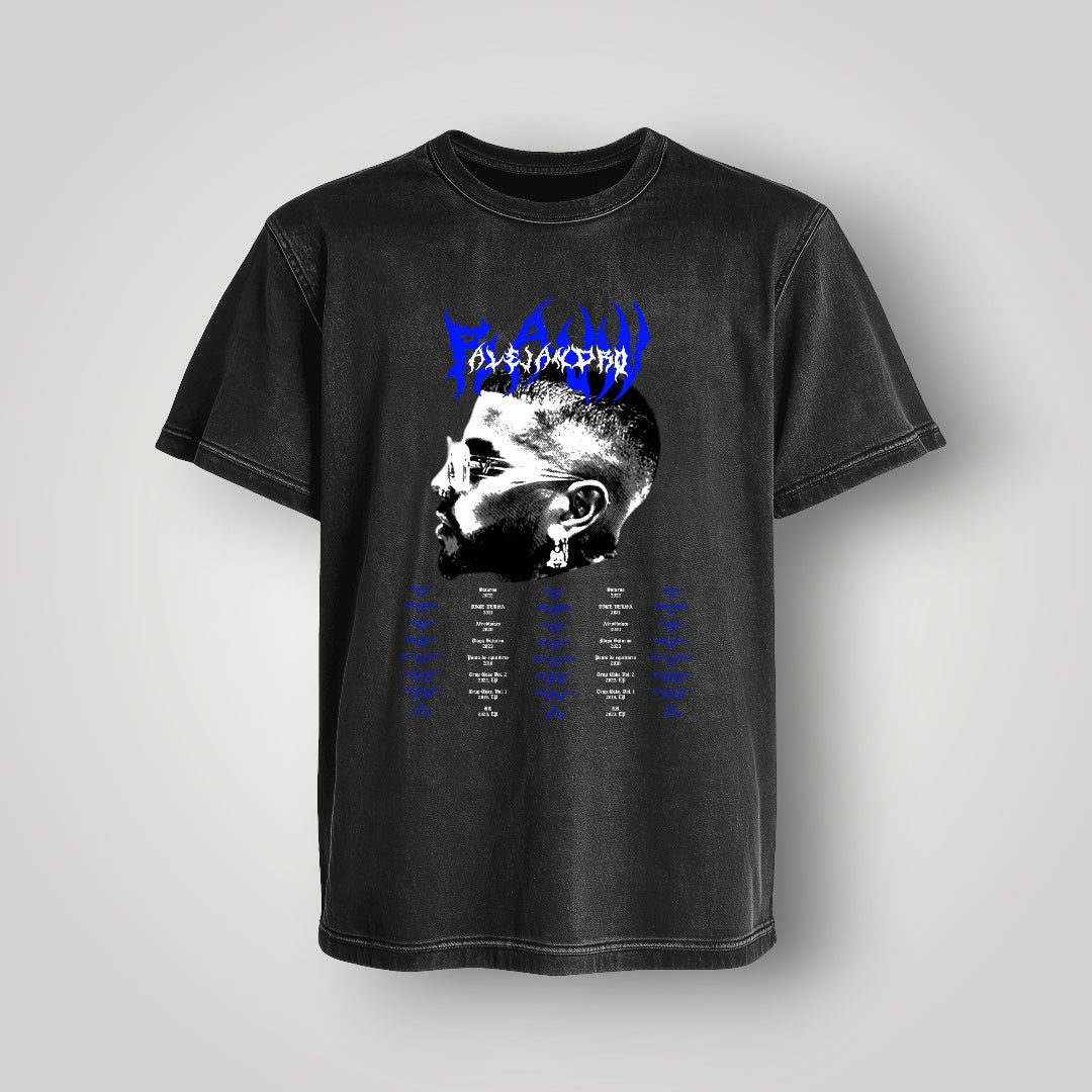 Polera Acid Wash Rauw Alejandro - Oh My Merch Chile, merch de banda y streetwear musical