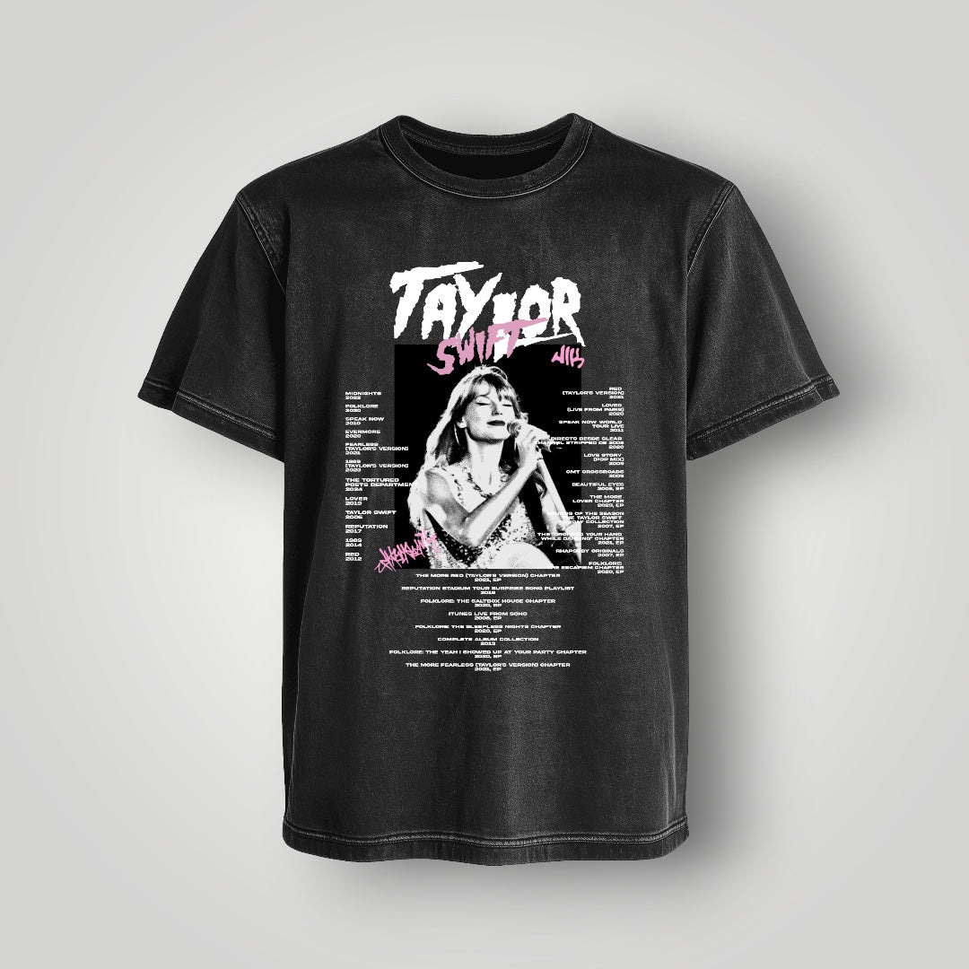Polera Acid Wash Taylor Swift - Oh My Merch Chile, merch de banda y streetwear musical