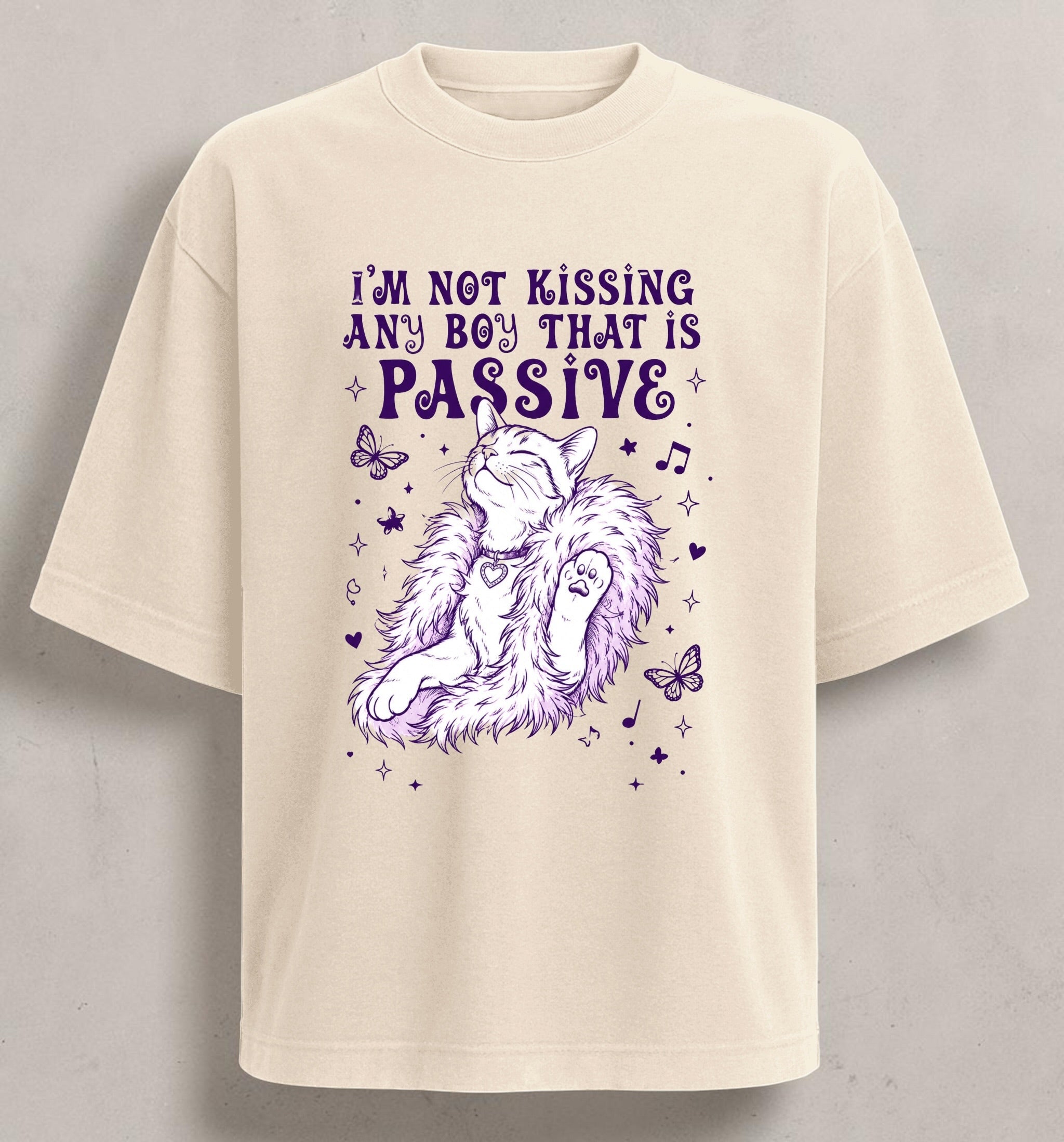 Polera "I'm Not Kissing Any Boy That Is Passive" - Olivia Rodrigo Cat Edition