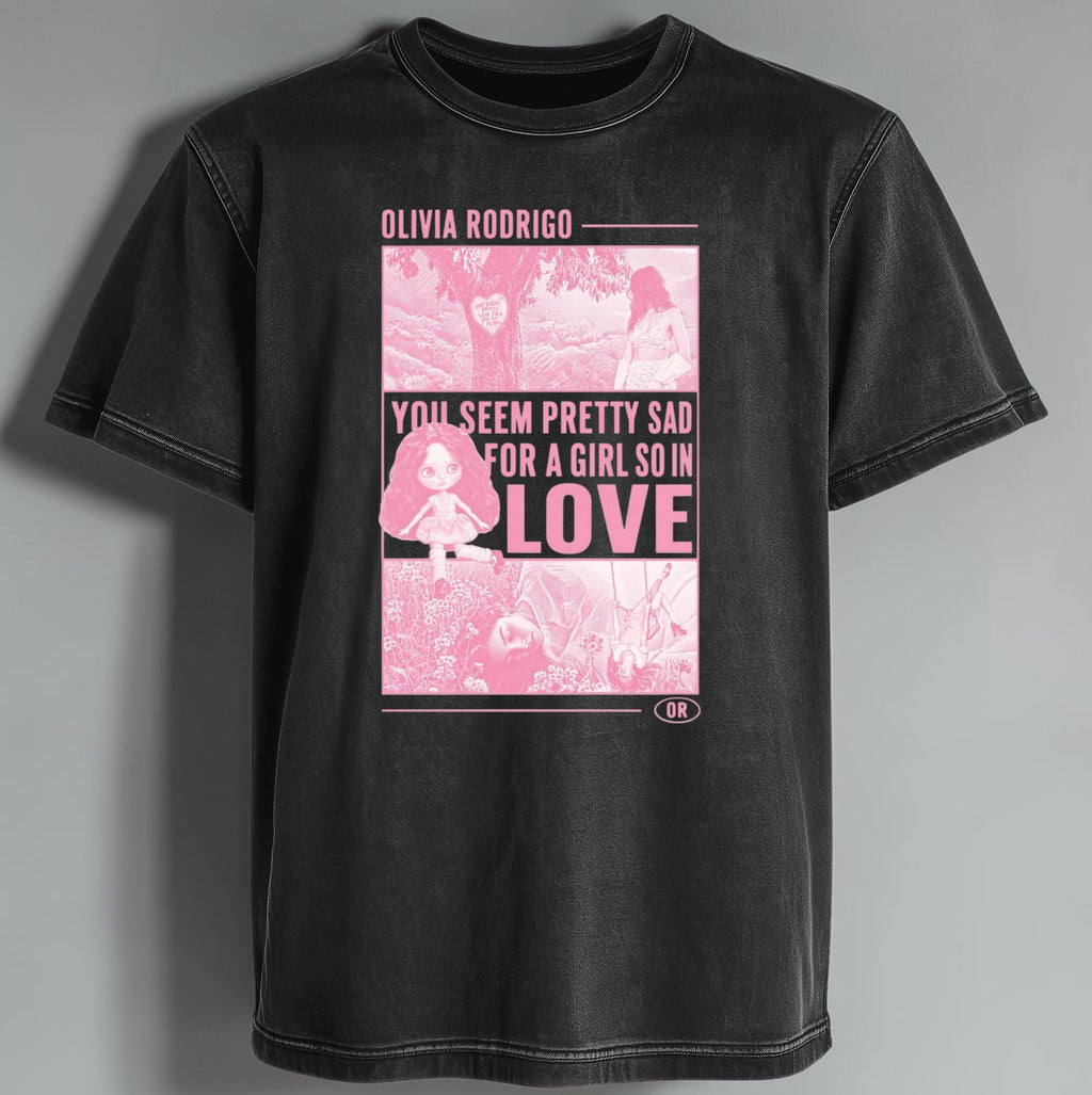 Polera Acid Wash You Seem Pretty Sad For A Girl So In Love Doll - Olivia Rodrigo
