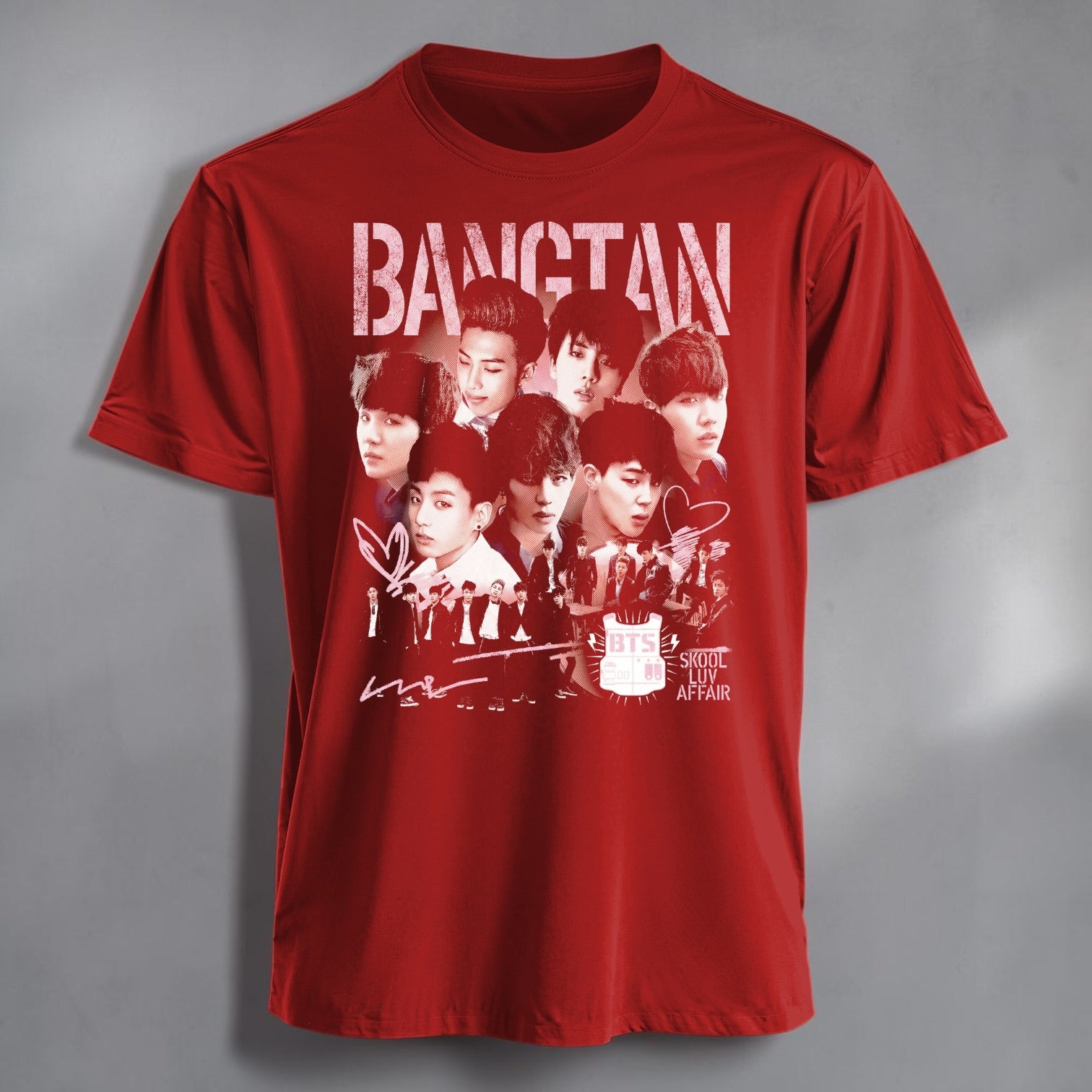 Polera Bangtan (BTS), detalle de la tela - Oh My Merch Chile