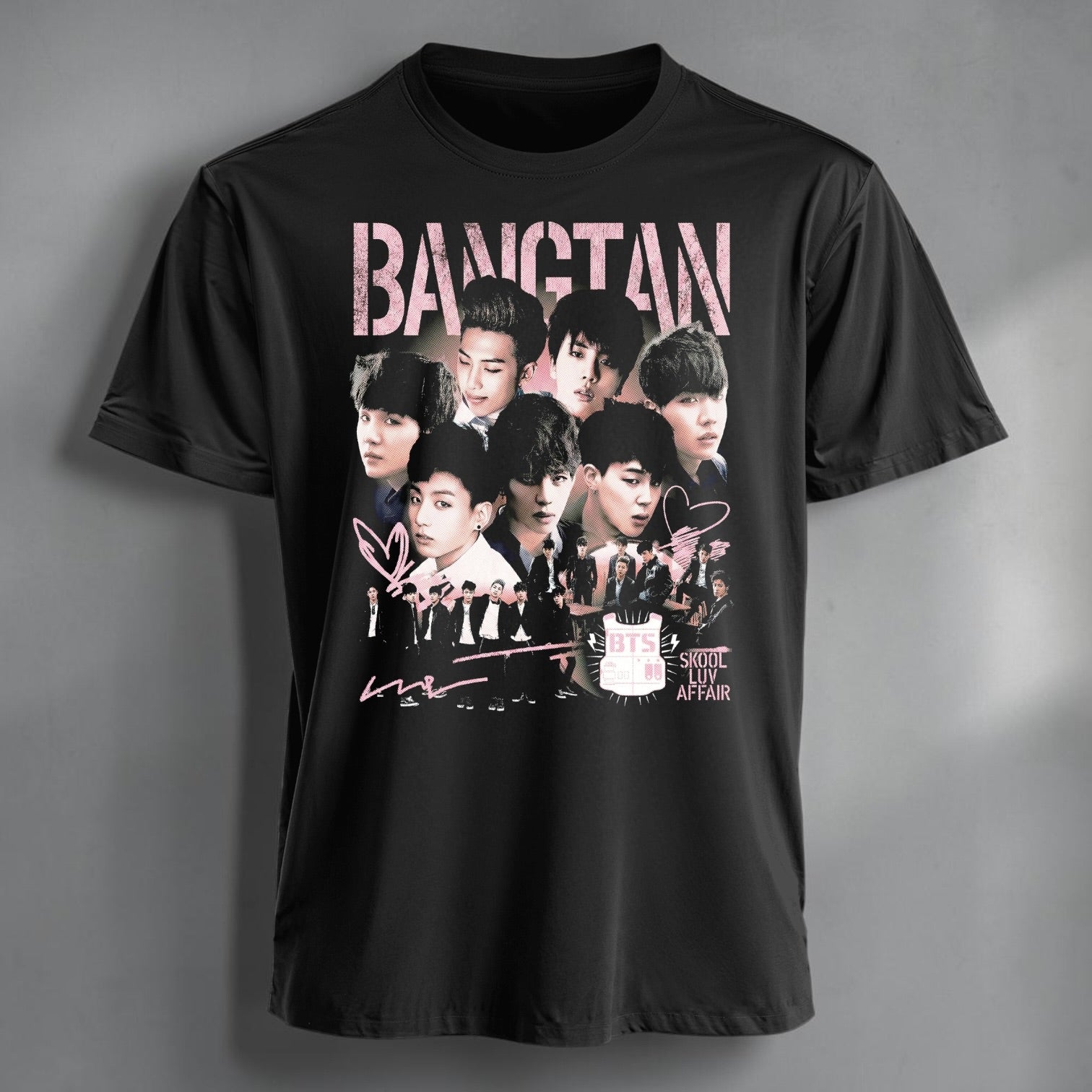 Polera Bangtan (BTS), vista frontal - Oh My Merch Chile