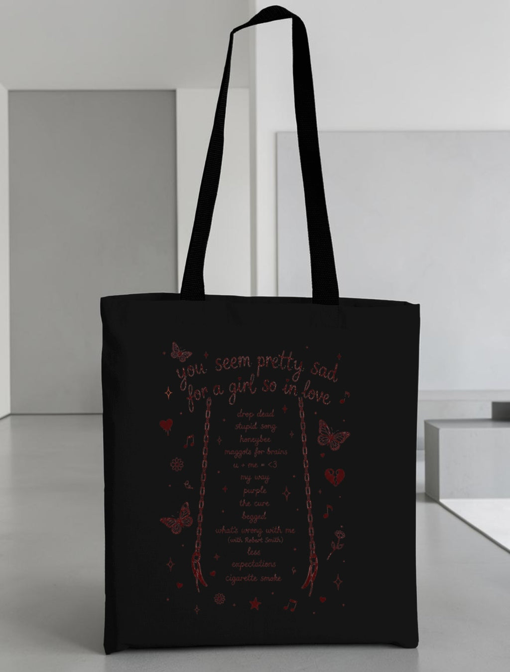 Tote Bag Feminine Intuition Negra - Olivia Rodrigo
