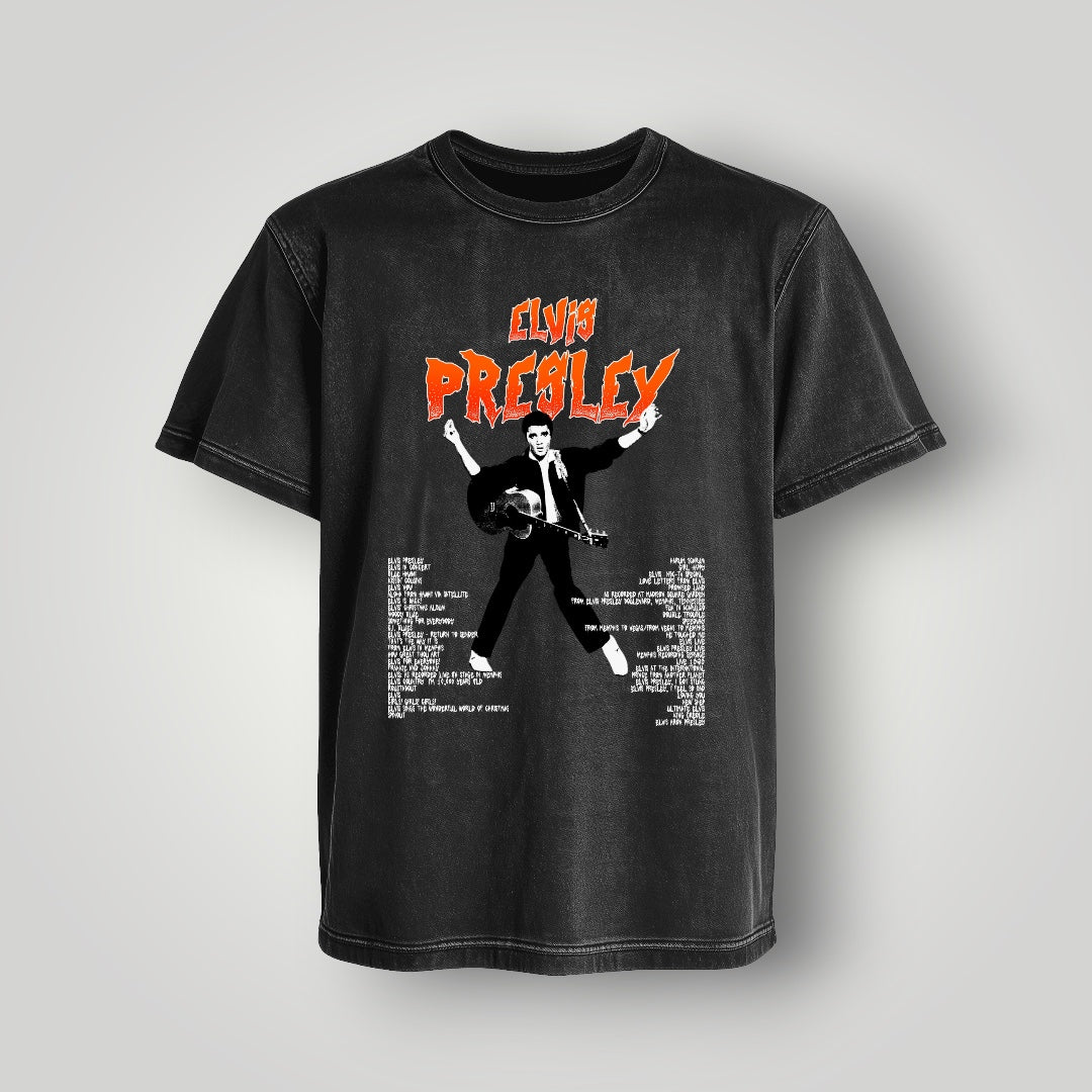 Polera Acid Wash Elvis Presley - Oh My Merch Chile, merch de banda y streetwear musical