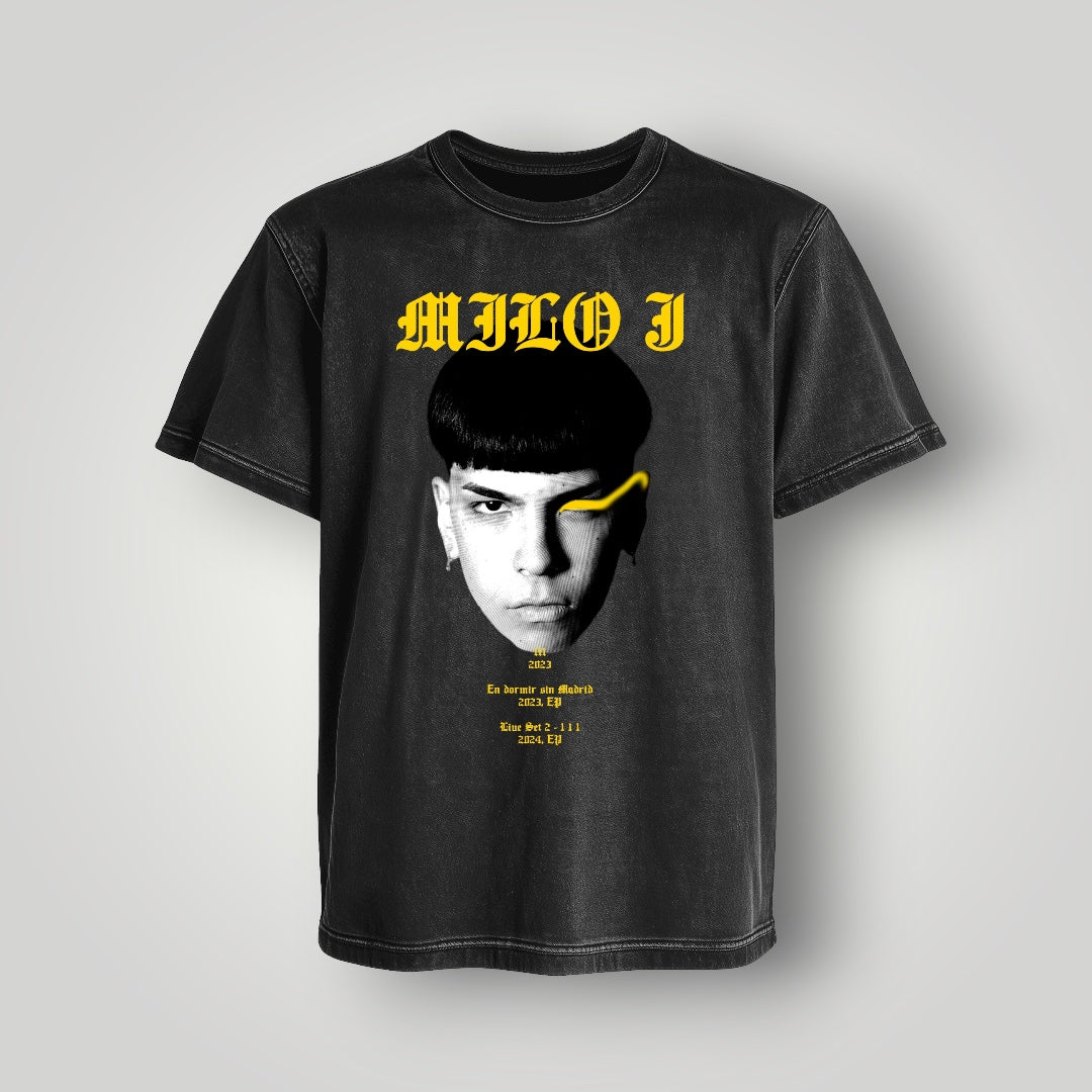 Polera Acid Wash Milo J - Oh My Merch Chile, merch de banda y streetwear musical