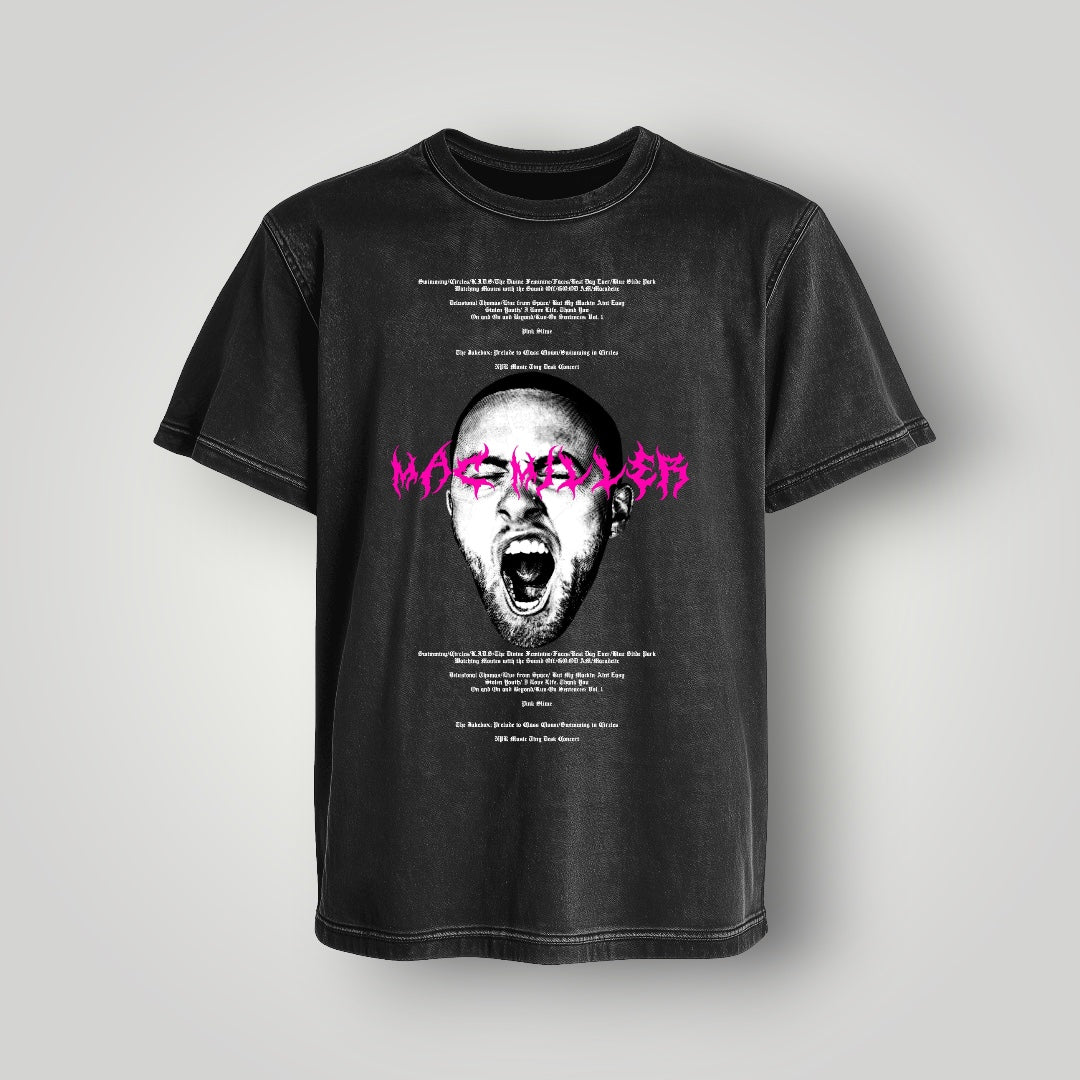 Polera Acid Wash Mac Miller - Oh My Merch Chile, merch de banda y streetwear musical