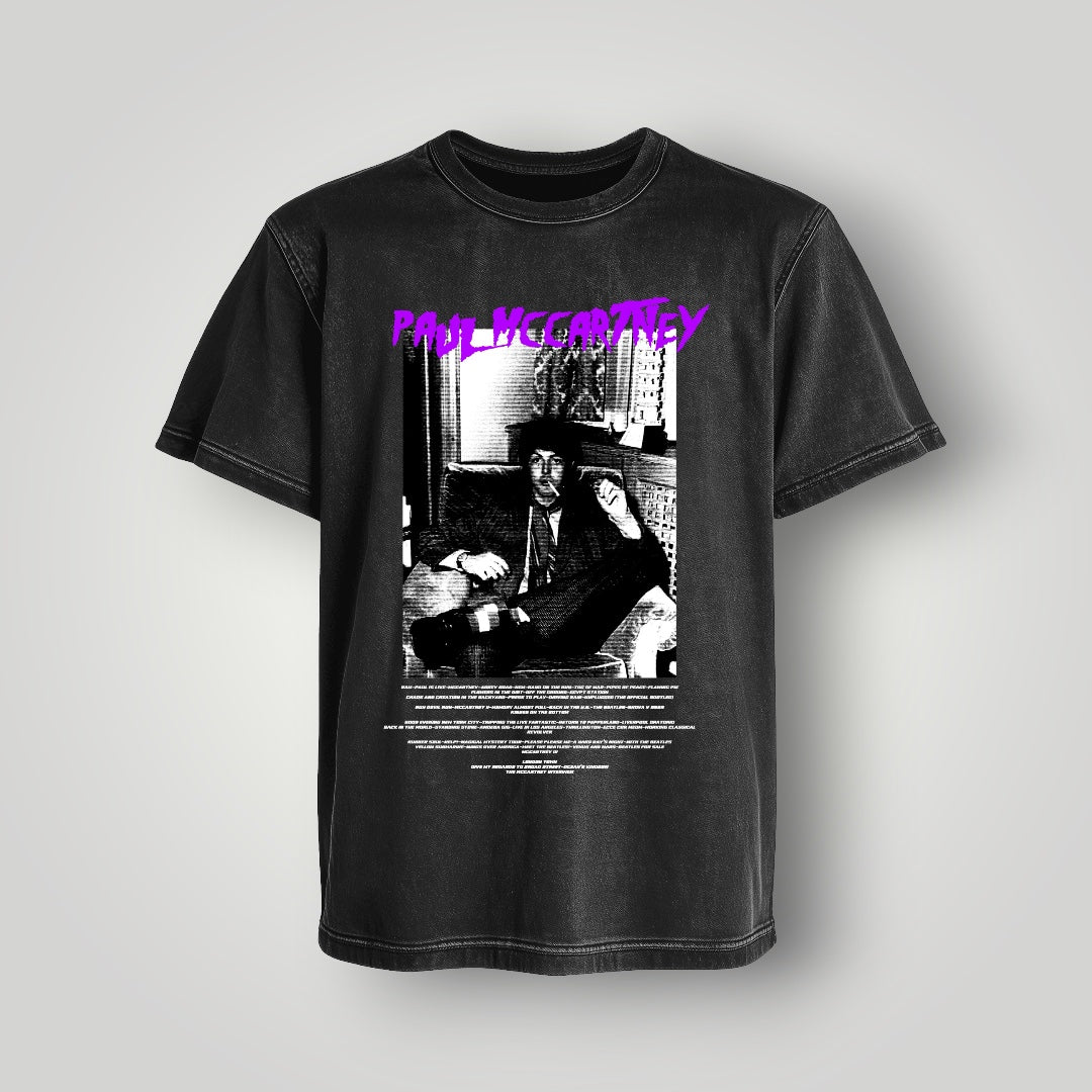 Polera Acid Wash Paul McCartney - Oh My Merch Chile, merch de banda y streetwear musical