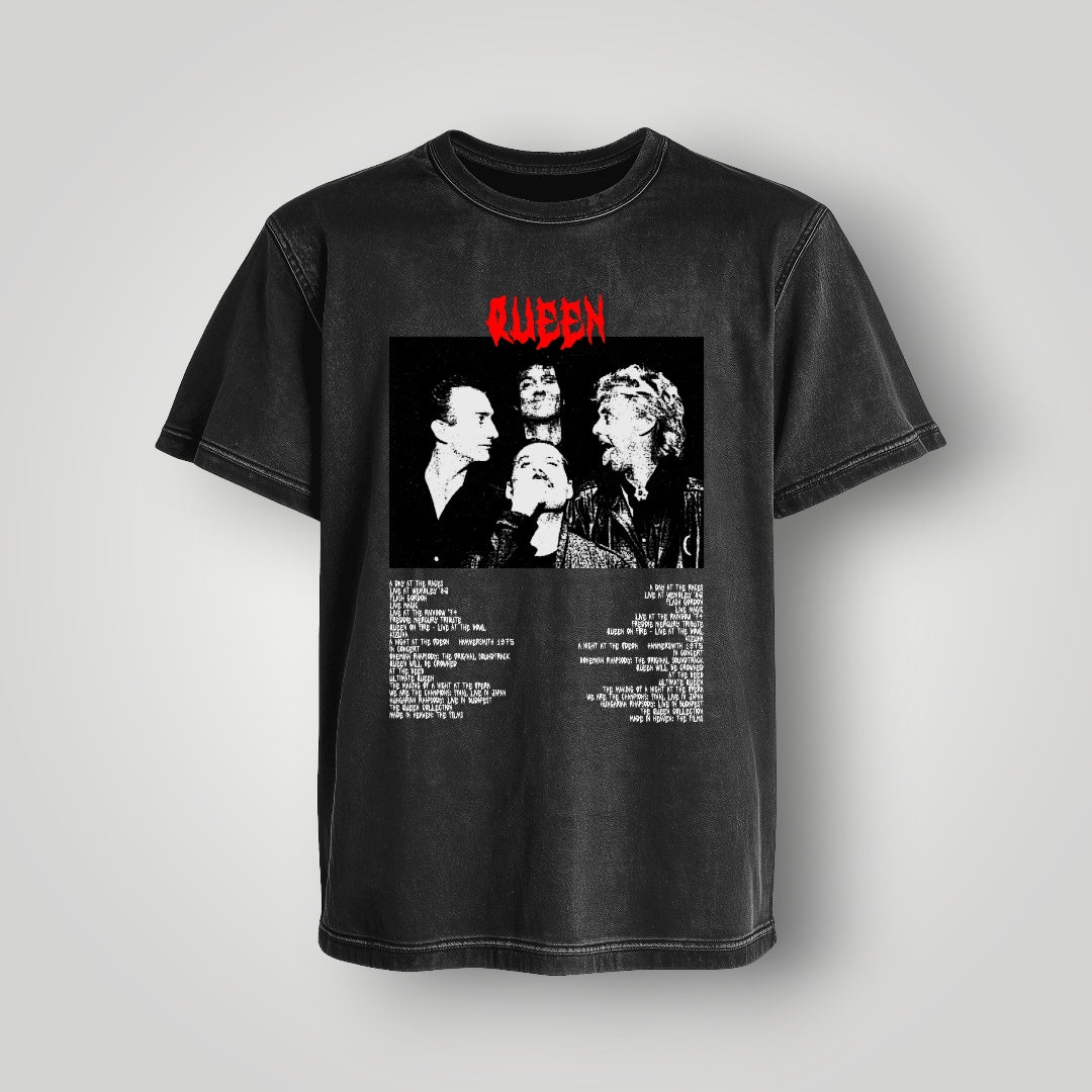 Polera Acid Wash Queen - Oh My Merch Chile, merch de banda y streetwear musical