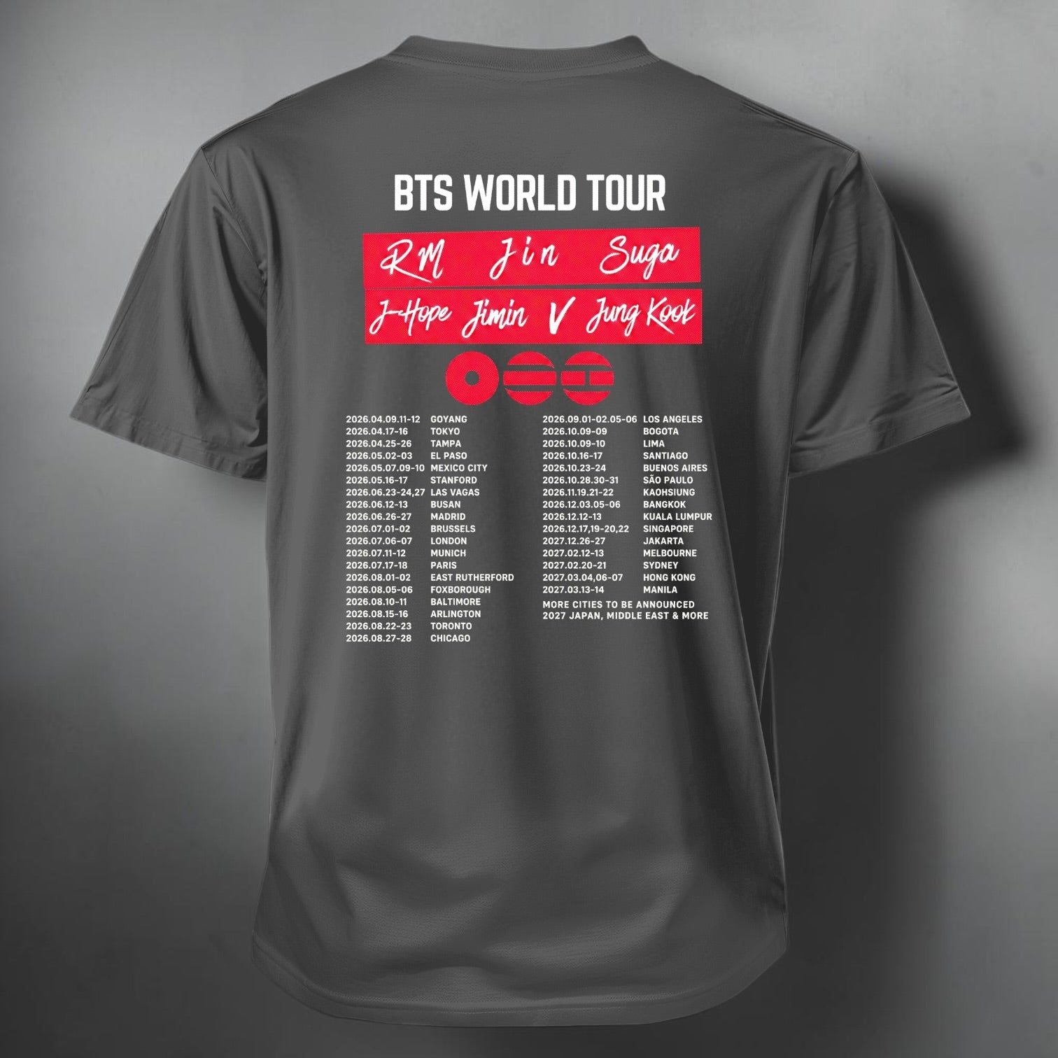 Polera Polo BTS World Tour, detalle de terminaciones - Oh My Merch Chile