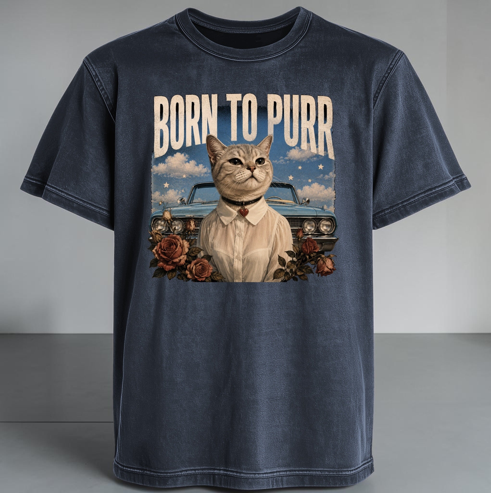 Polera Acid "Born To Purr"- Born To Die Cat Edition