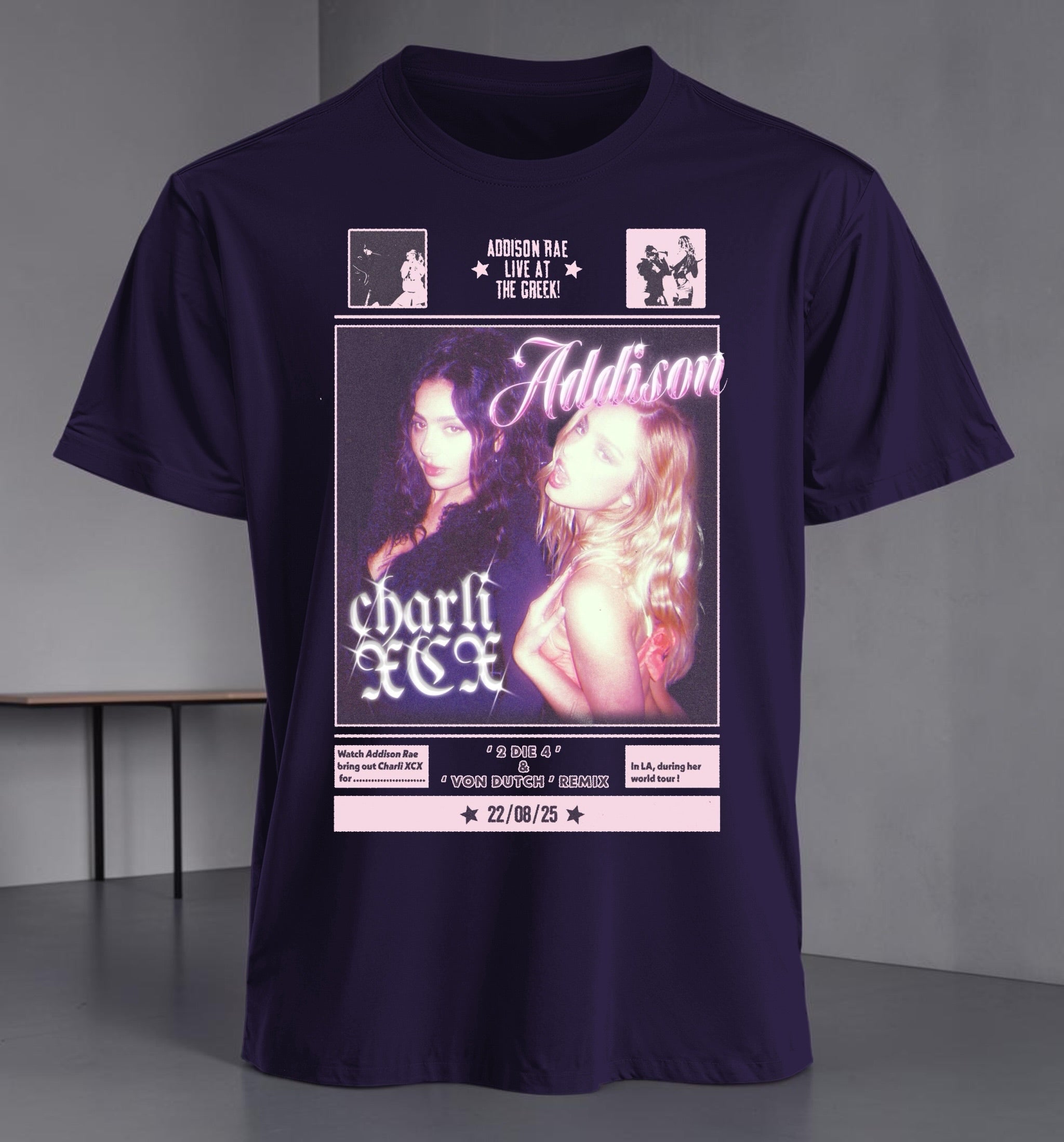 Polera Addison Rae y Charli Xcx