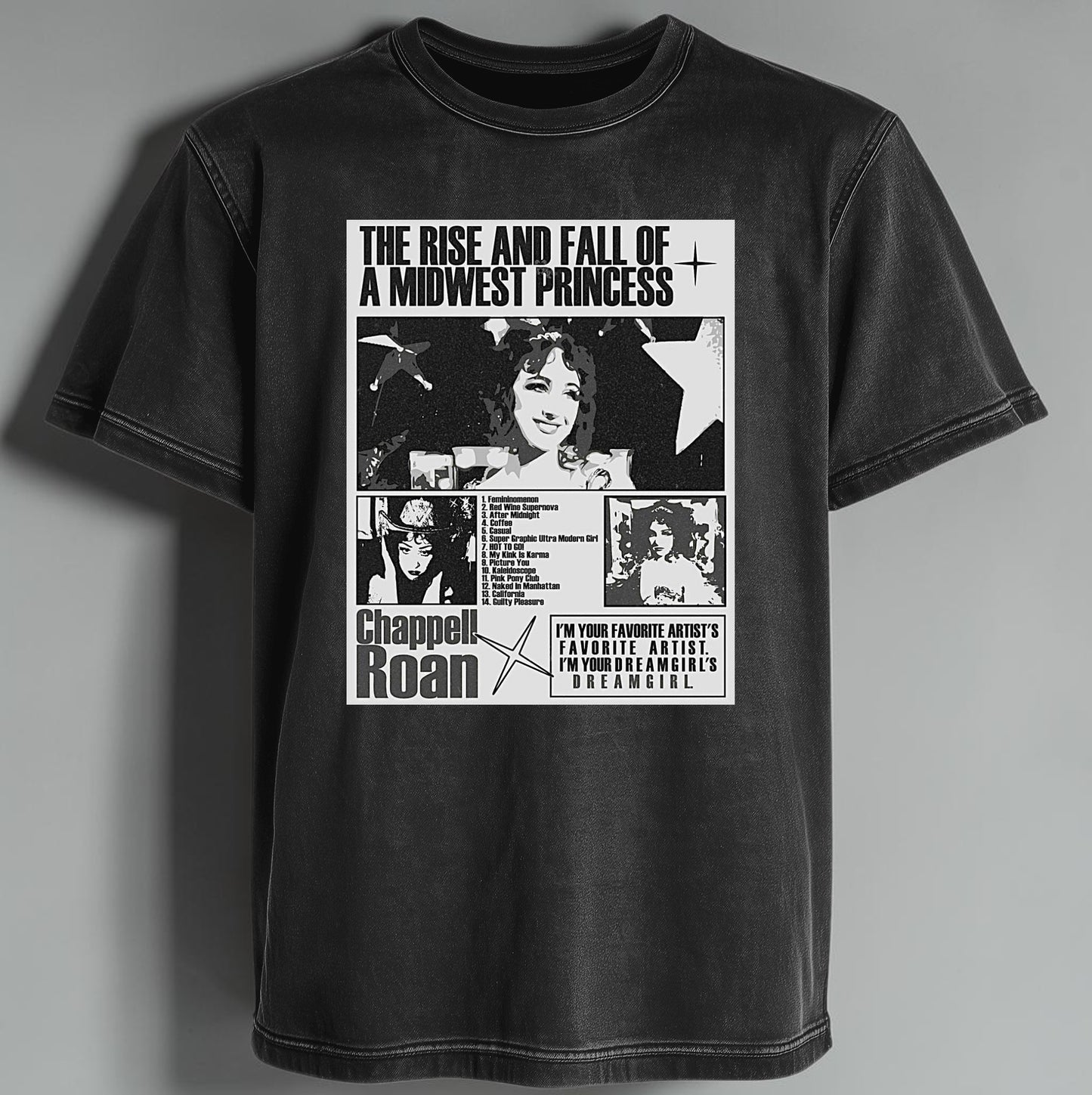 Polera Acid Wash Chappell Roan, vista frontal - Oh My Merch Chile
