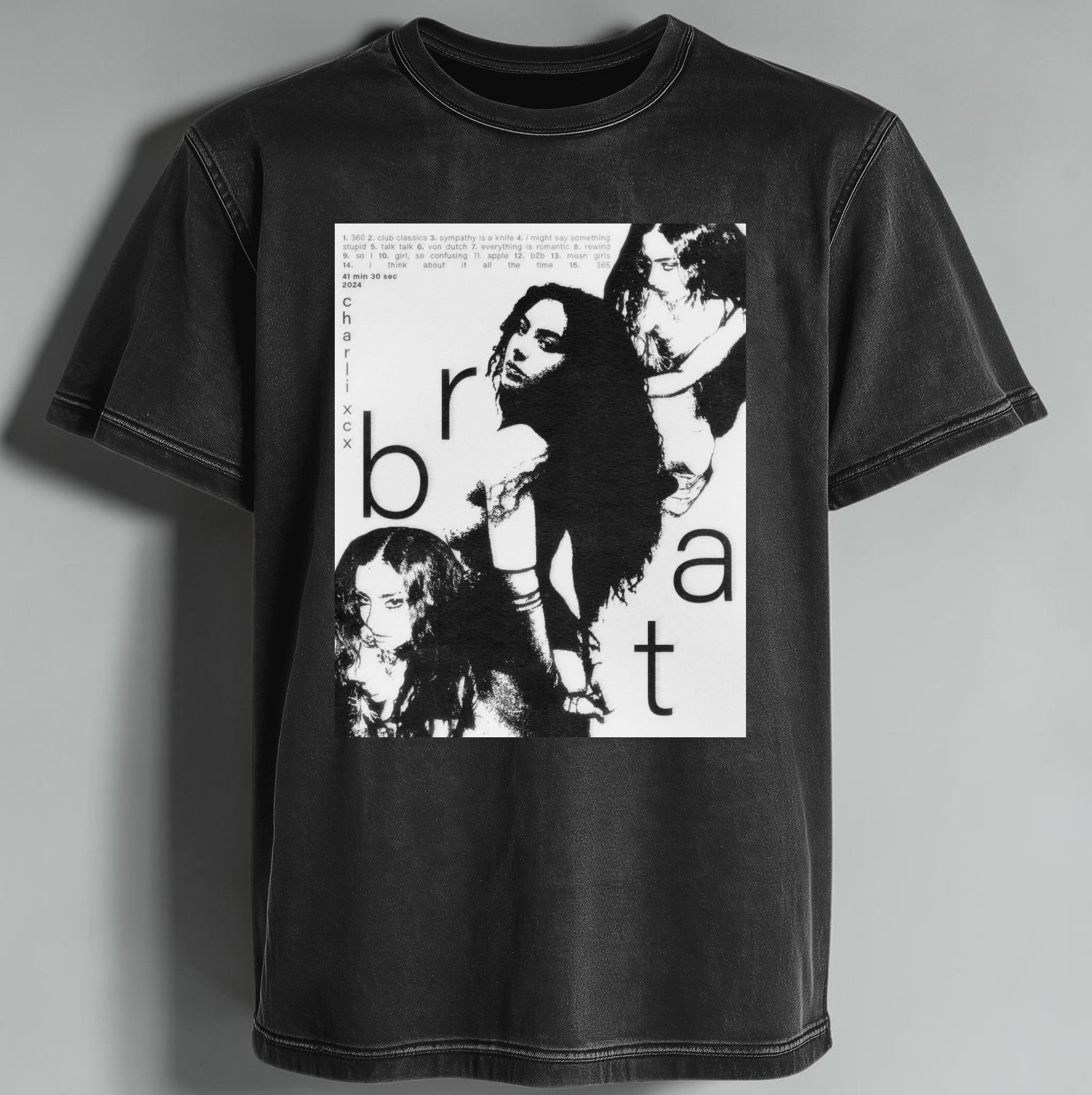 Polera Acid Wash Brat - Charli Xcx