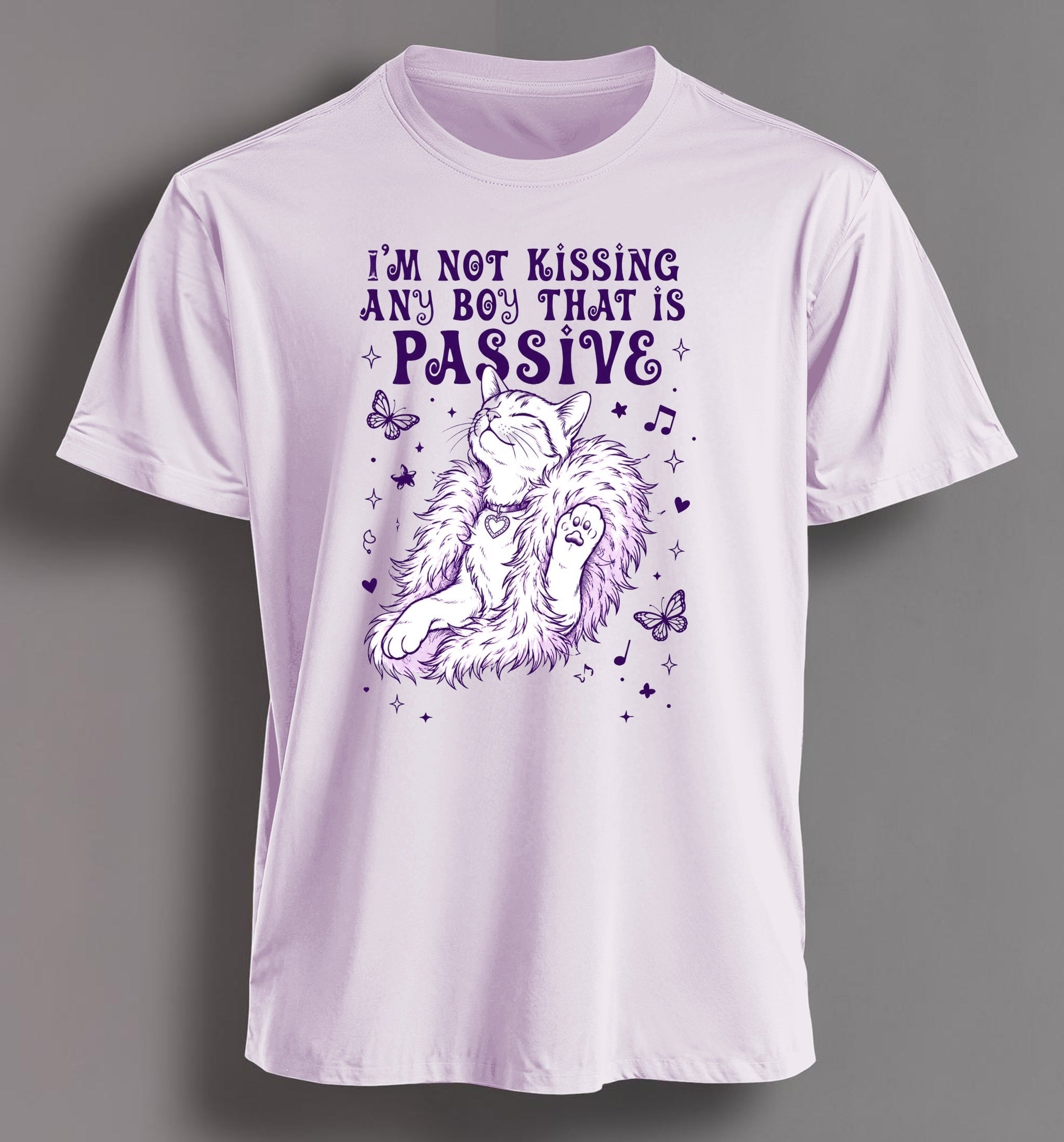 Polera "I'm Not Kissing Any Boy That Is Passive" - Olivia Rodrigo Cat Edition
