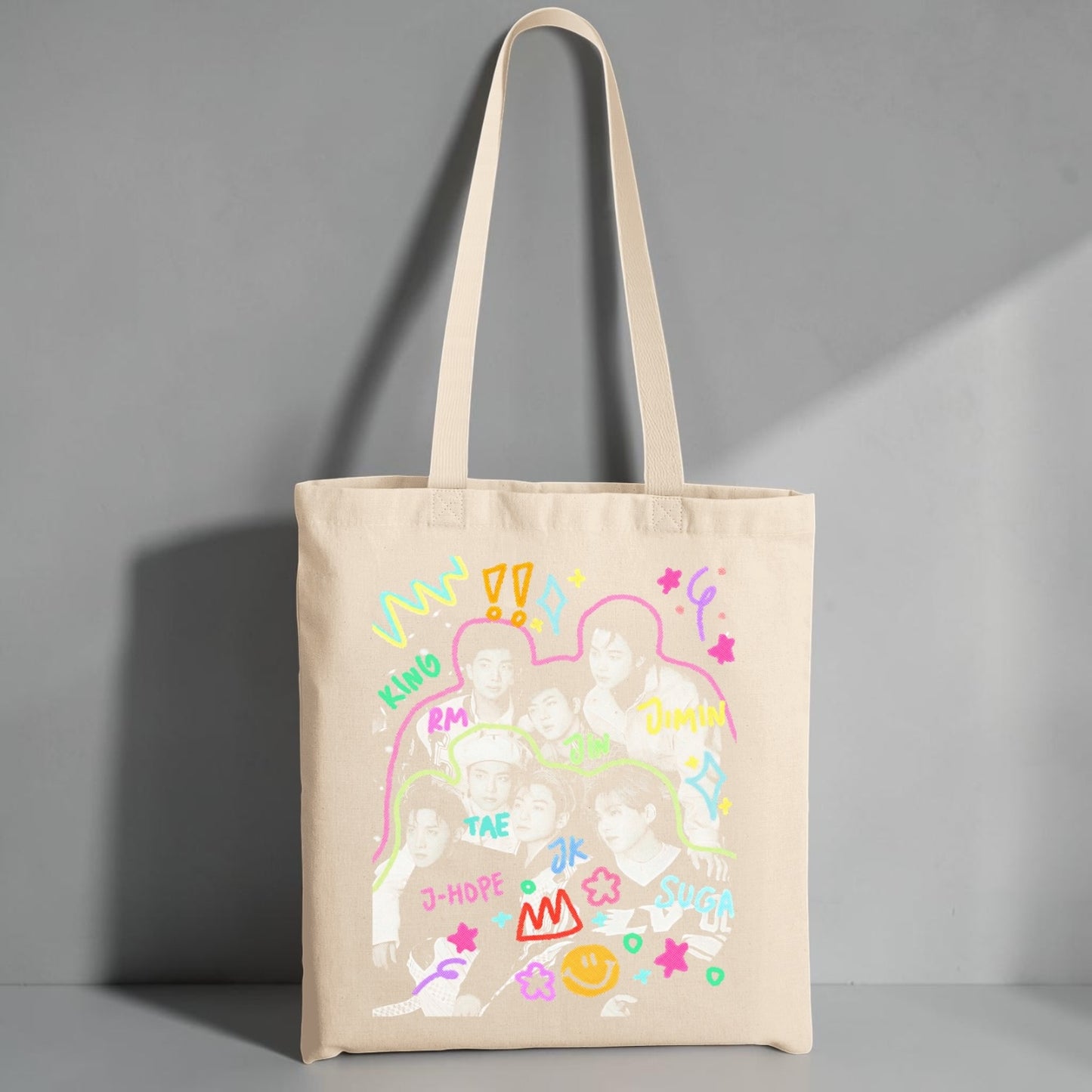Tote Bag BTS, vista trasera - Oh My Merch Chile