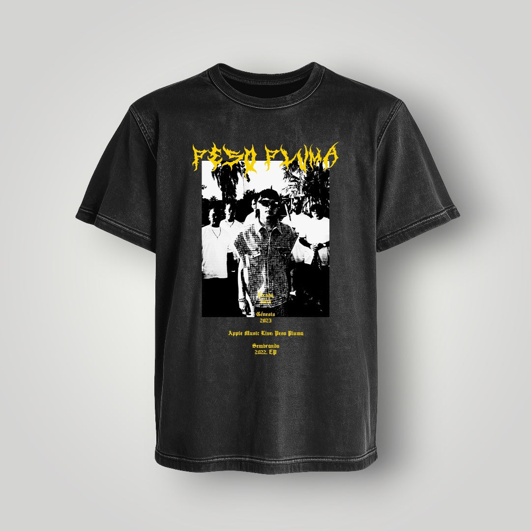 Polera Acid Wash Peso Pluma - Oh My Merch Chile, merch de banda y streetwear musical