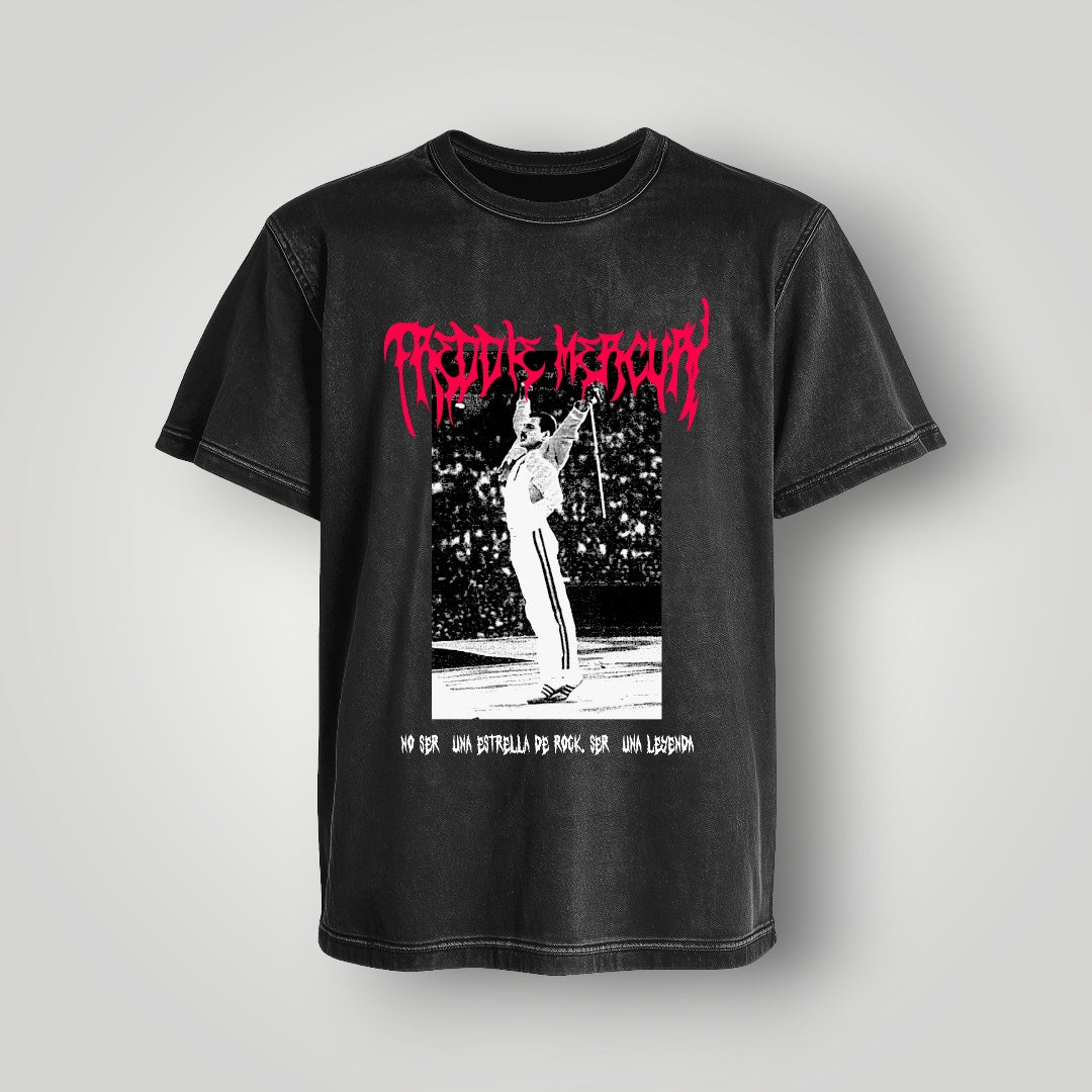 Polera Acid Wash Freddy Mercury - Oh My Merch Chile, merch de banda y streetwear musical