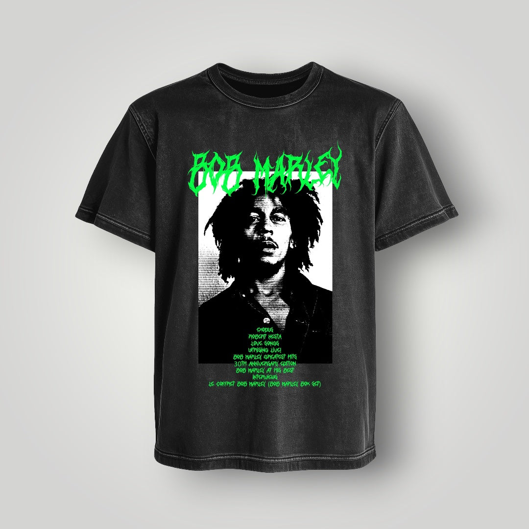 Polera Acid Wash Bob Marley - Oh My Merch Chile, merch de banda y streetwear musical