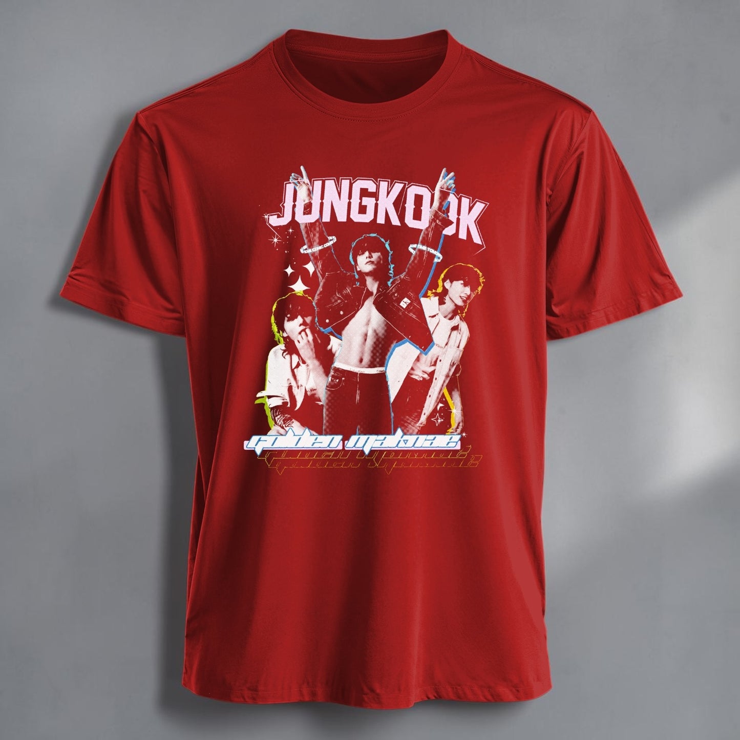 Polera Jungkook, detalle de la tela - Oh My Merch Chile