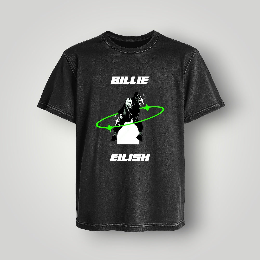 Polera Acid Wash Billie Eilish - Oh My Merch Chile, merch de banda y streetwear musical